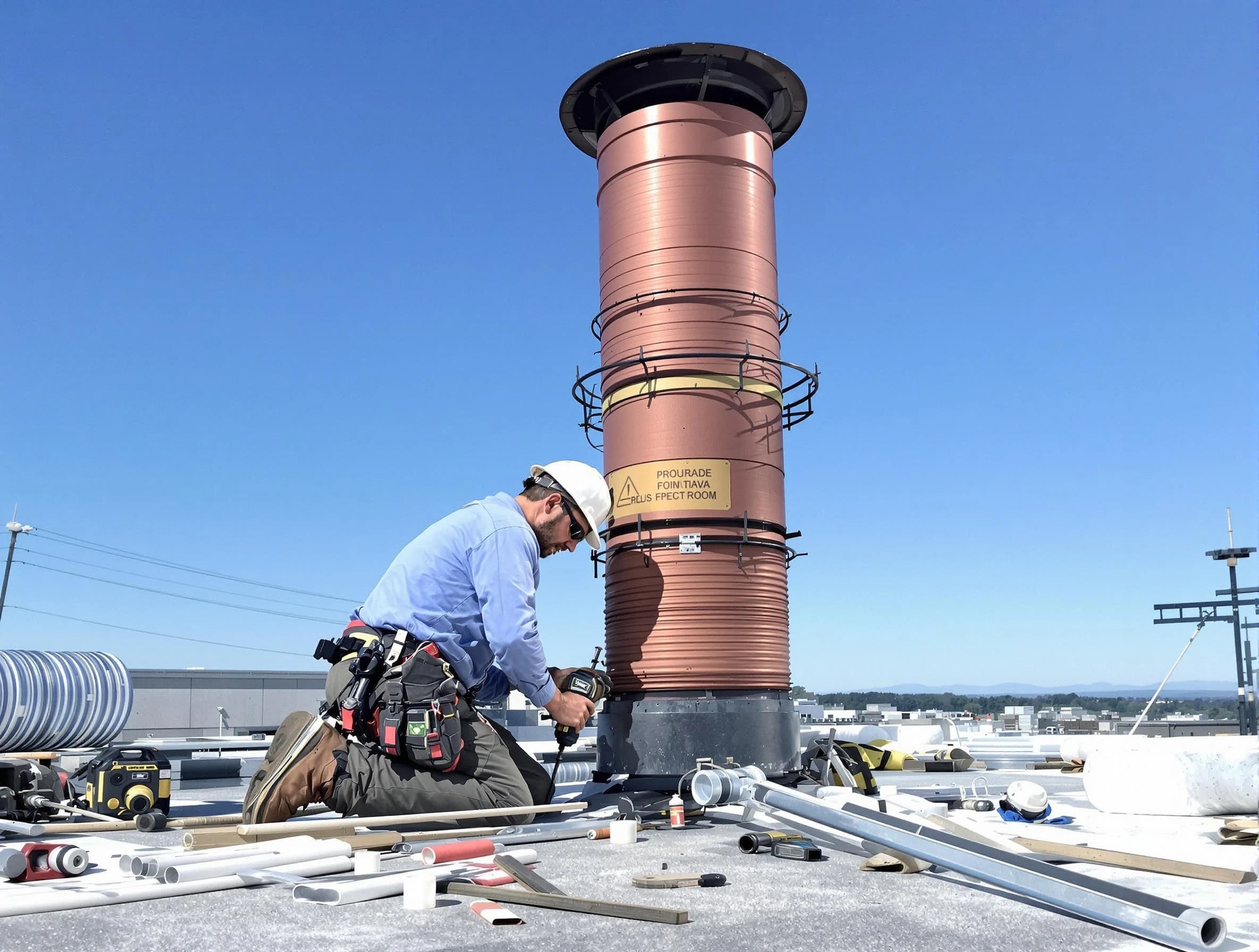 Installed chimney liner by East Point Chimney Sweep in East Point, GA