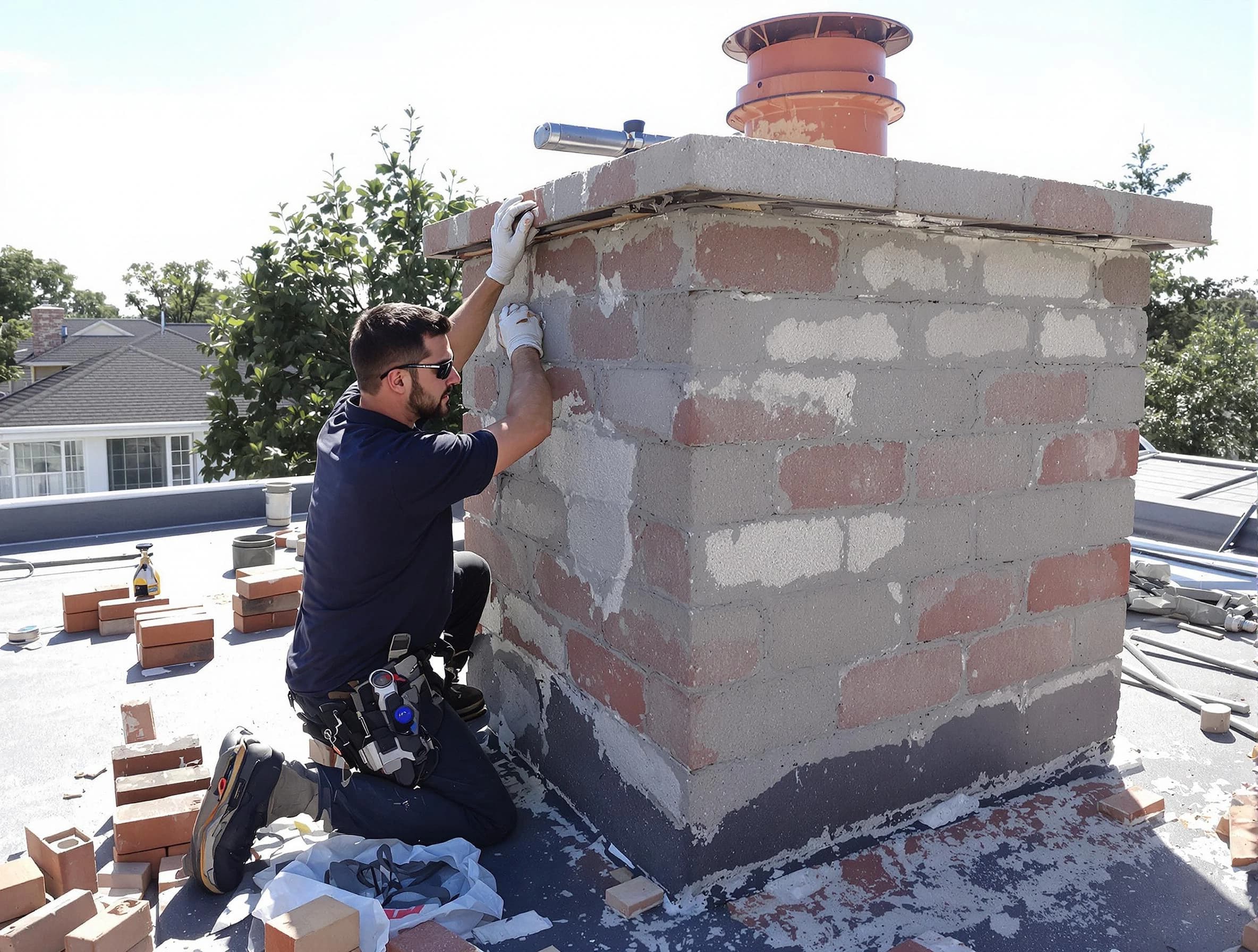 Advanced chimney repair process by East Point Chimney Sweep in East Point, GA
