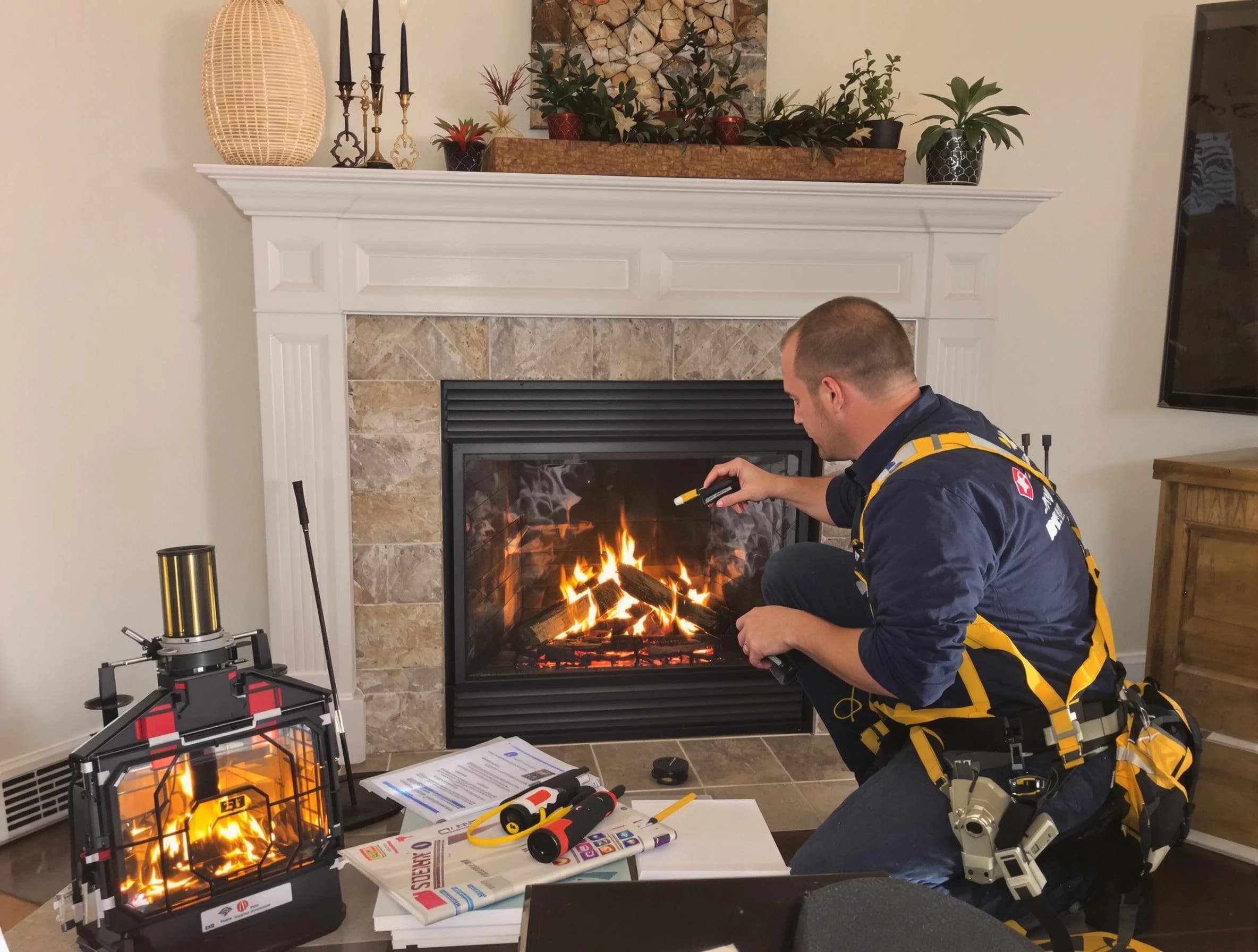 Safety-focused fireplace inspection by East Point Chimney Sweep in East Point, GA
