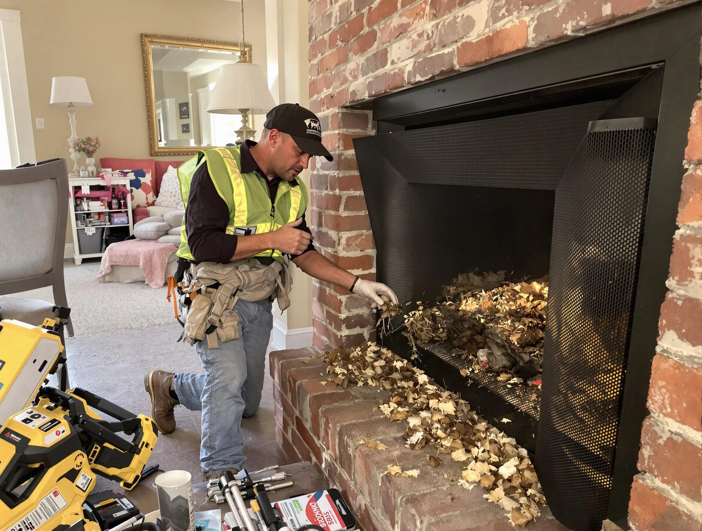 Safe screening installation by East Point Chimney Sweep in East Point, GA