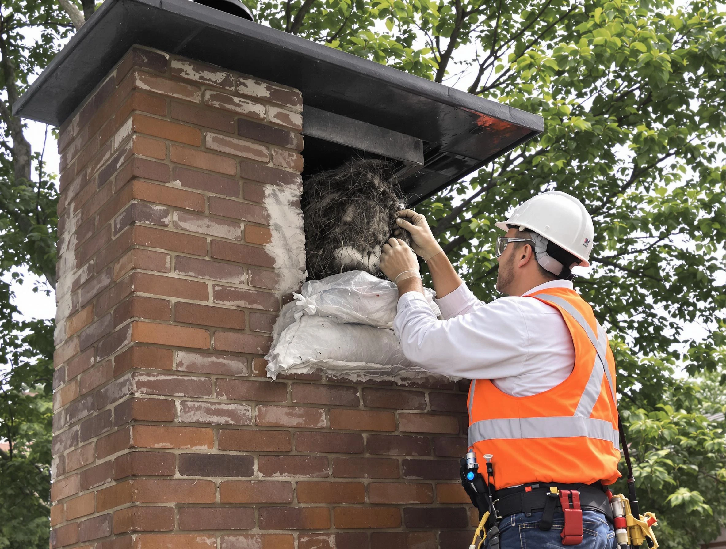 Humane removal of debris and animals by East Point Chimney Sweep in East Point, GA