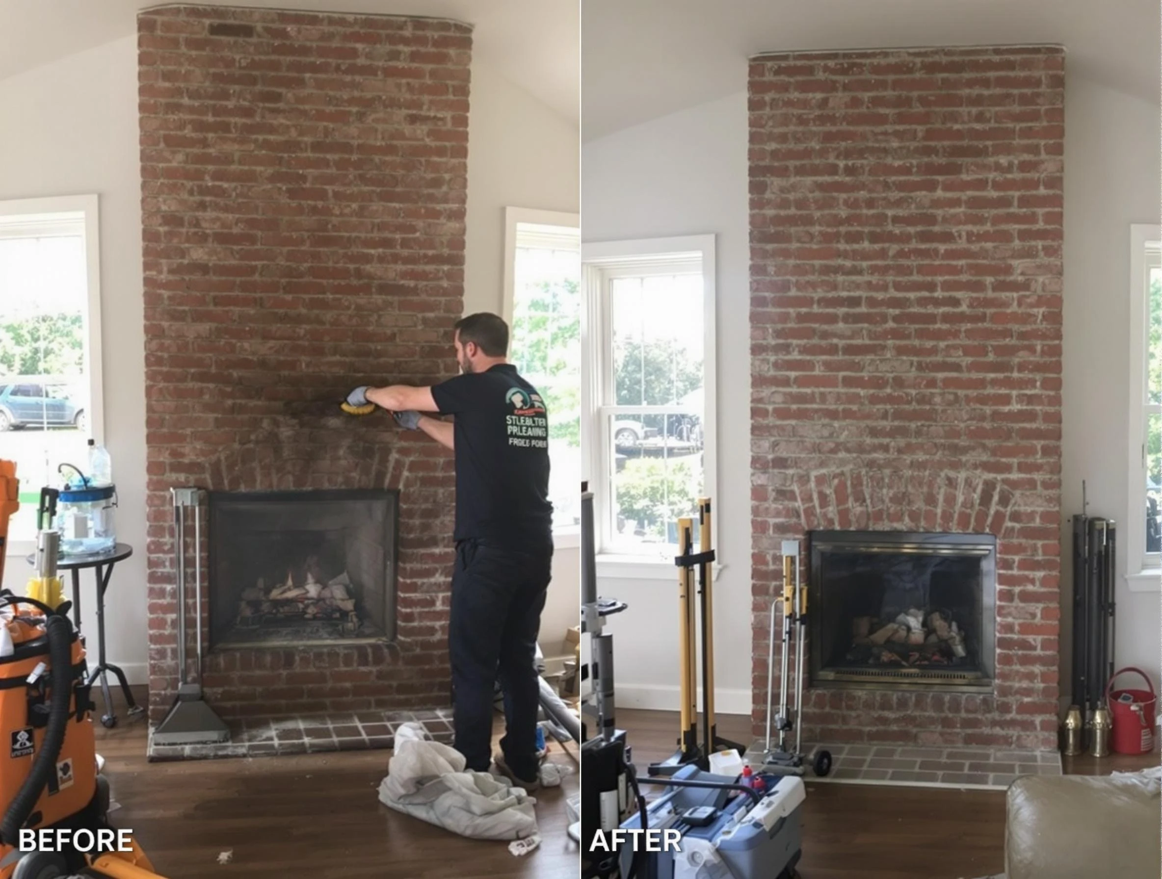 Finished chimney sweeping service by East Point Chimney Sweep in East Point, GA