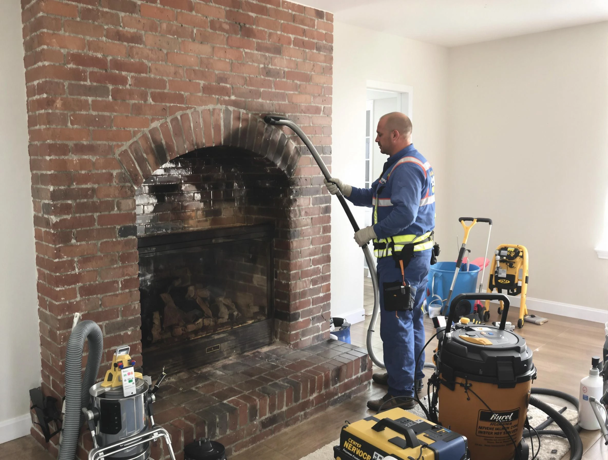 East Point Chimney Sweep expert performing detailed chimney sweep in East Point, GA