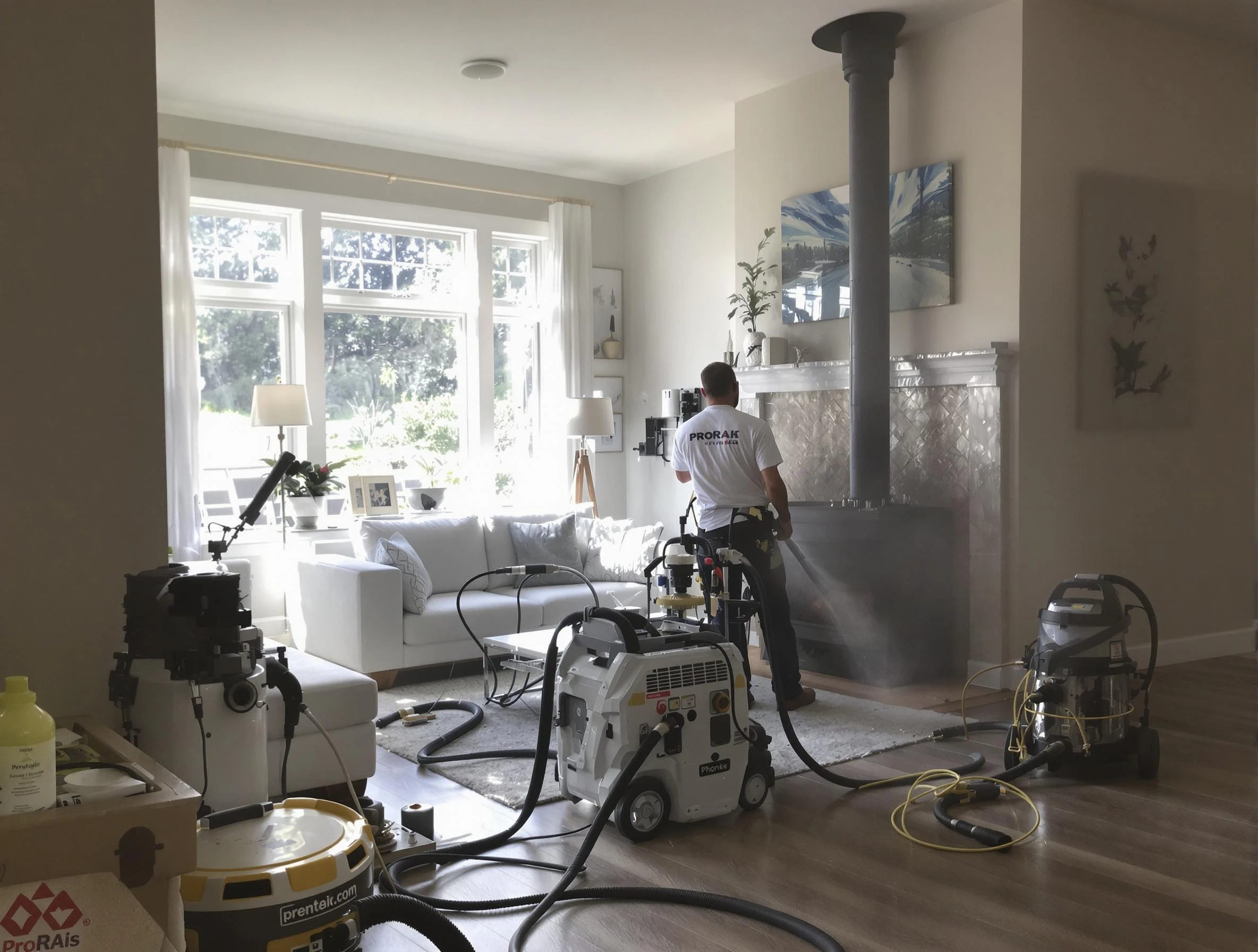 Soot removal service by East Point Chimney Sweep for a fireplace in East Point, GA